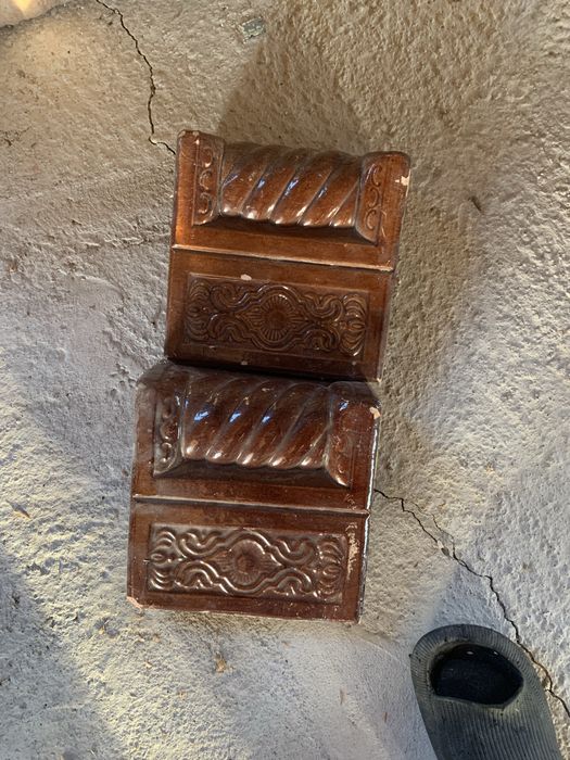 Vand soba teracota+caramizile de la ea