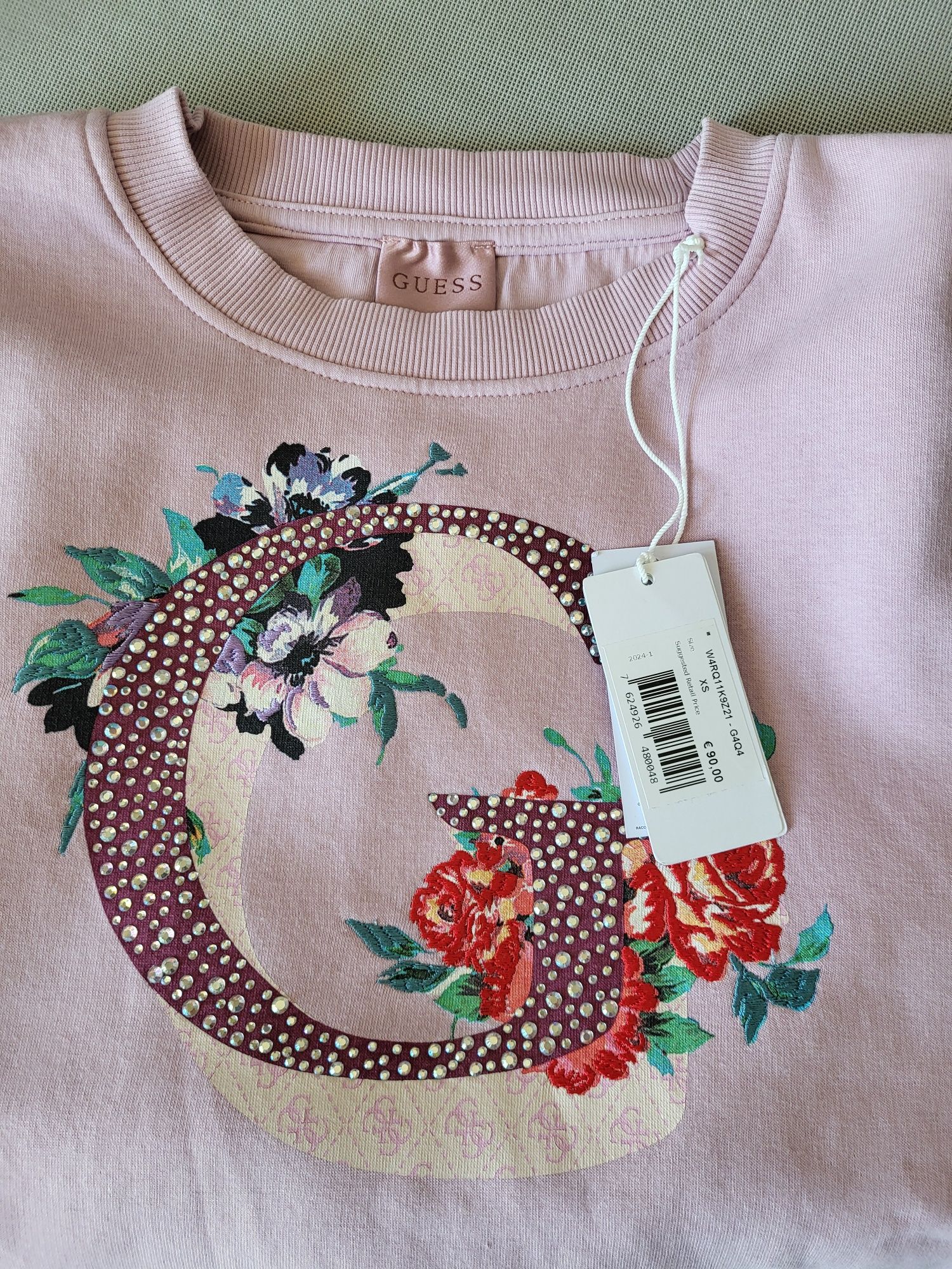 Дамски суичър Guess с бродерия