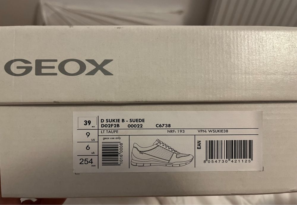 GEOX Respira noi cu eticheta bej trainers dama femei pantofi adidasi