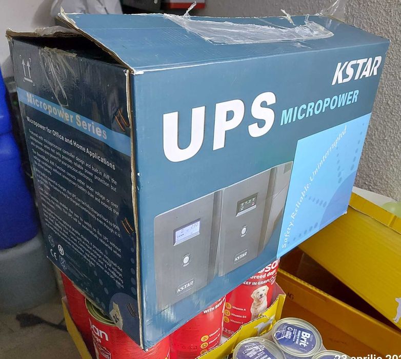 Stabilizator si UPS mic, nou, in cutie, intre 500-1500VA (90-220 RON).