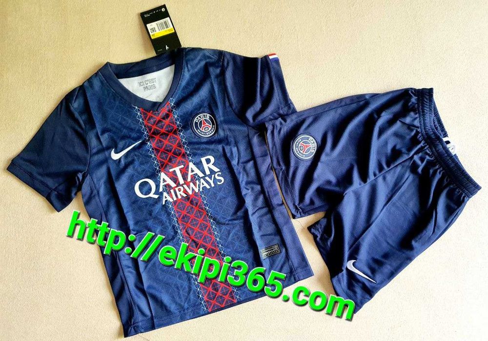 PSG титулярен детски футболен екип 2025/26