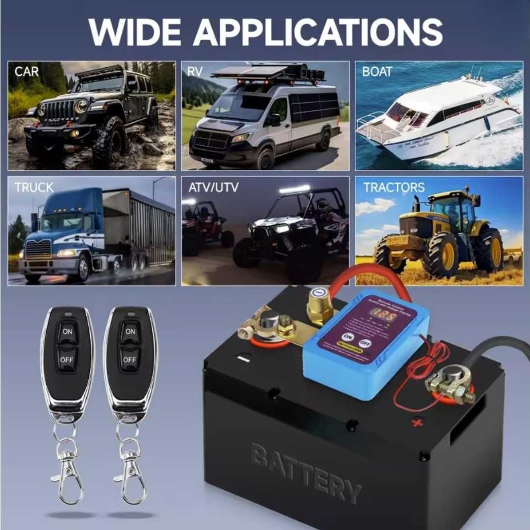 Дистанционен Прекъсвач на Акумулатора 12V 240A, кола, лодка, каравана