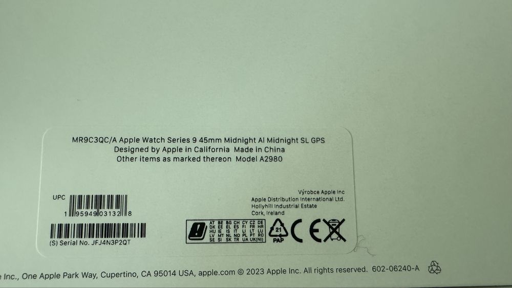 Apple Watch series 9, 45mm, Midnight, 64GB в гаранция