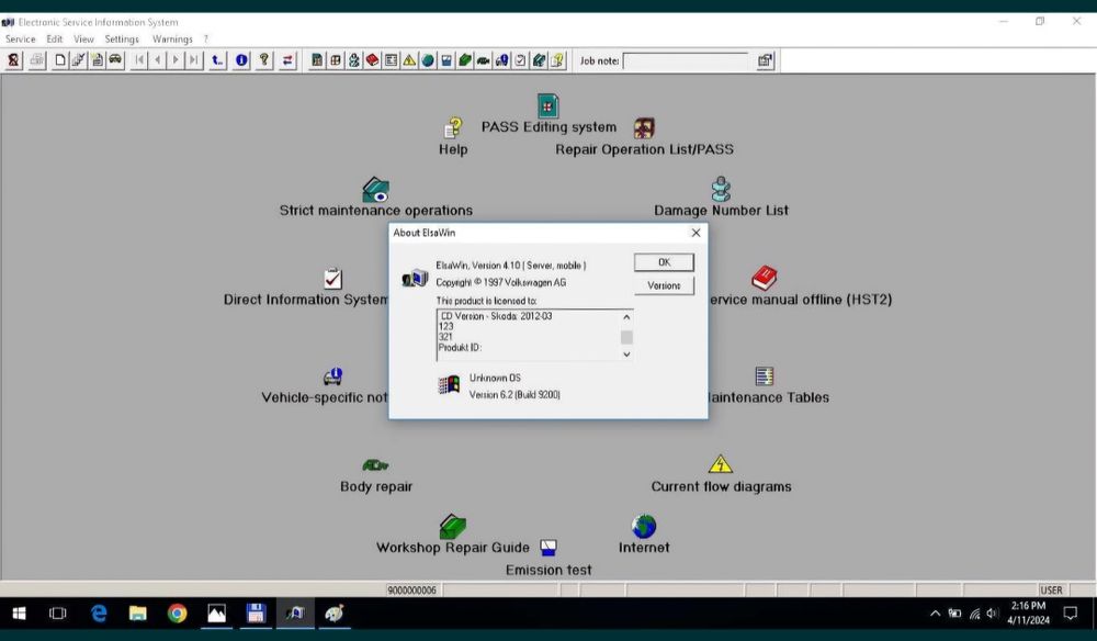 Program PC Elsa Win reparatie Vw Audi Skoda Seat