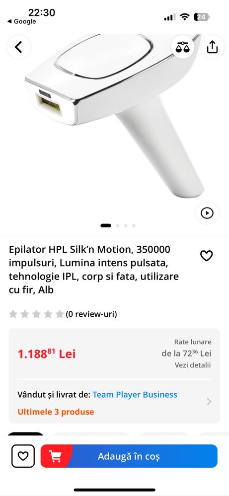 Epilator HPL Silk’n Motion