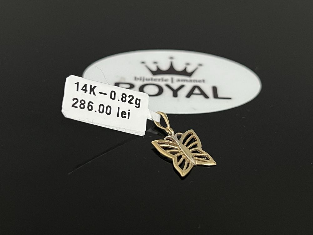 Bijuteria Royal CB : Pandant fluture aur 14k 0,82 grame