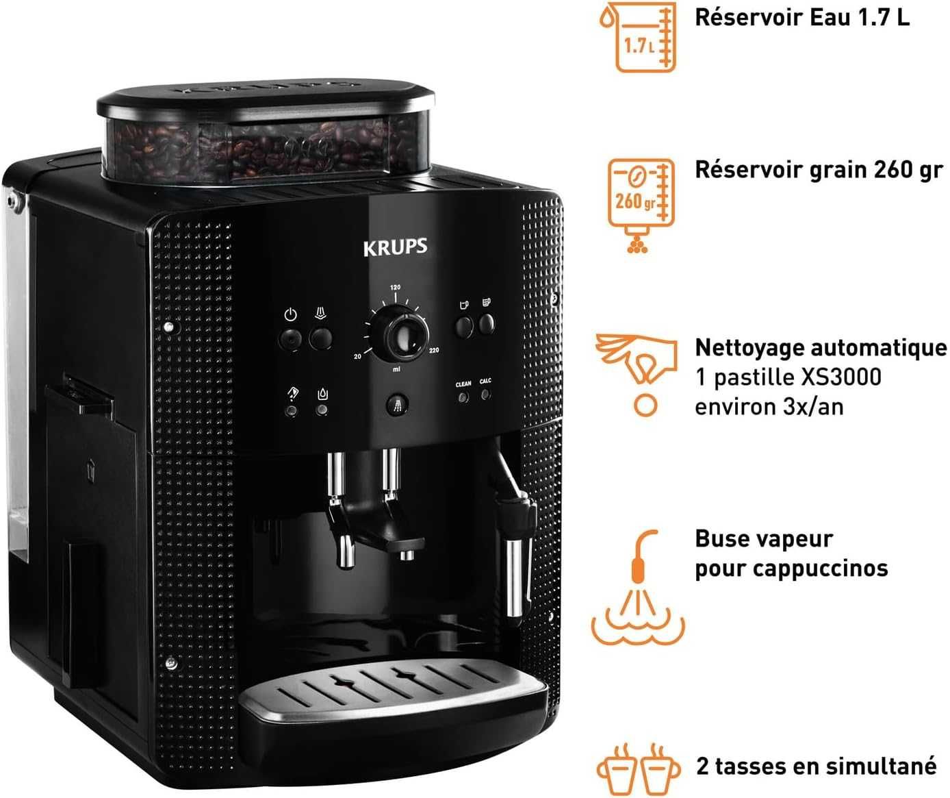 Кафеавтомат Krups Espresseria Arabica (EA810870) еспресо кафемашина