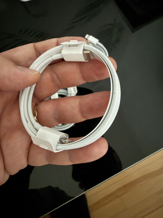 Cablu date original APPLE, USB-C - Lightning, 1m, alb