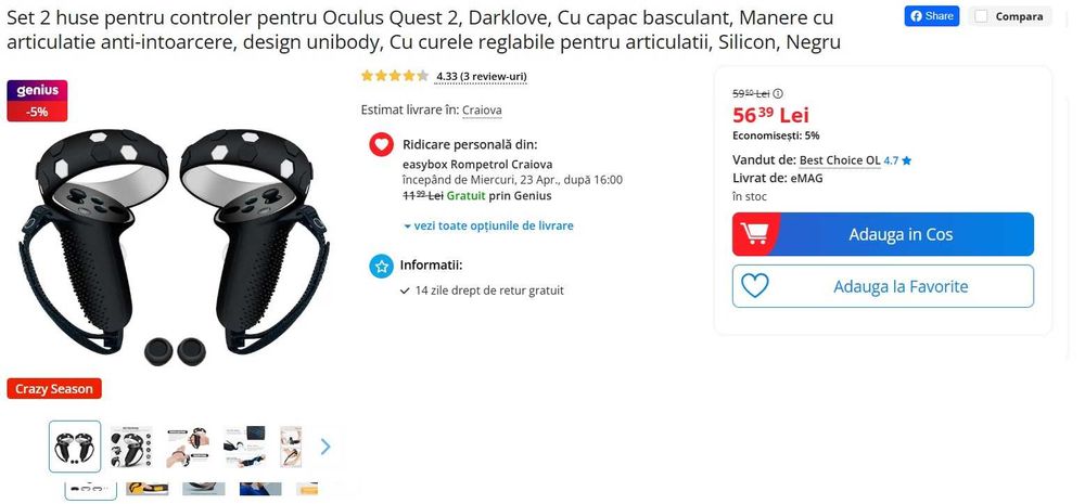 Oculus Quest 2 256Gb cu accesorii