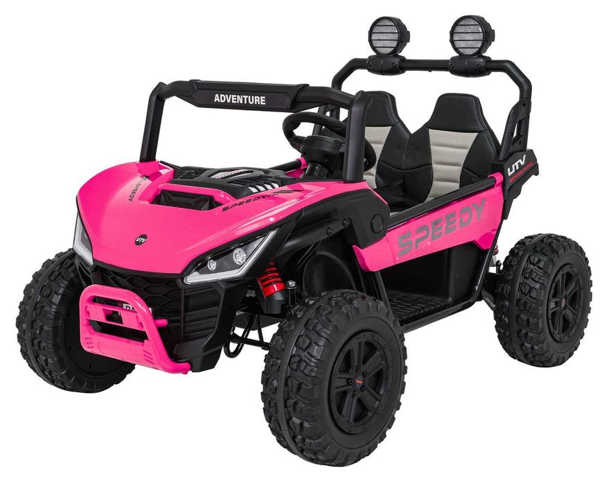 UTV electric pt copii cu 2 locuri Buggy Speedy 4x4 24V 350W (3558) Roz