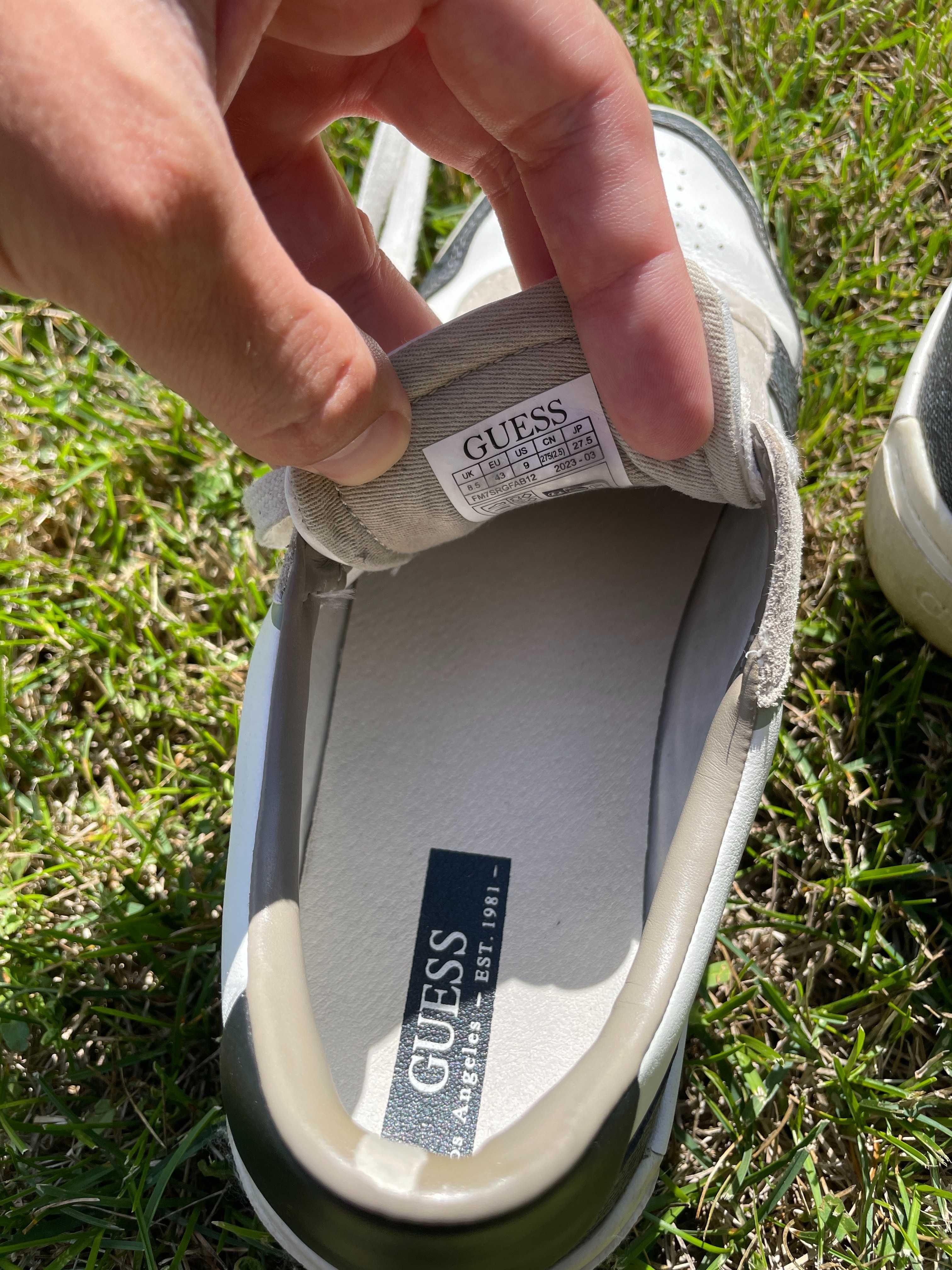 Guess Еко-кожени маратонки тип "sneakers"