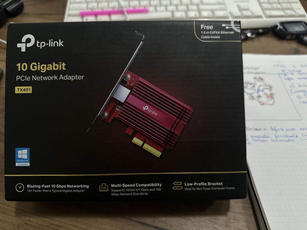 Сетевая карта TP-Link TX401 — 10 Gigabit PCIe (новая, оригинал)