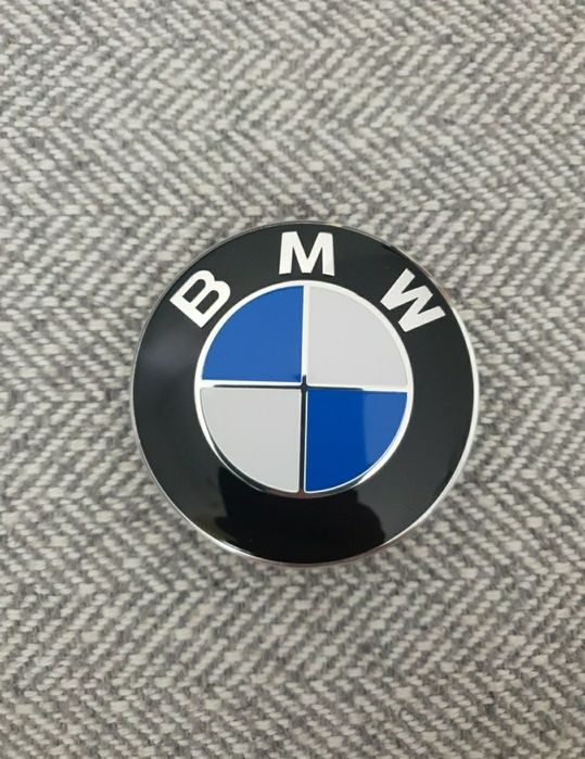 Capace/capacele jante BMW 56mm 50th Anniversary alb negru full black