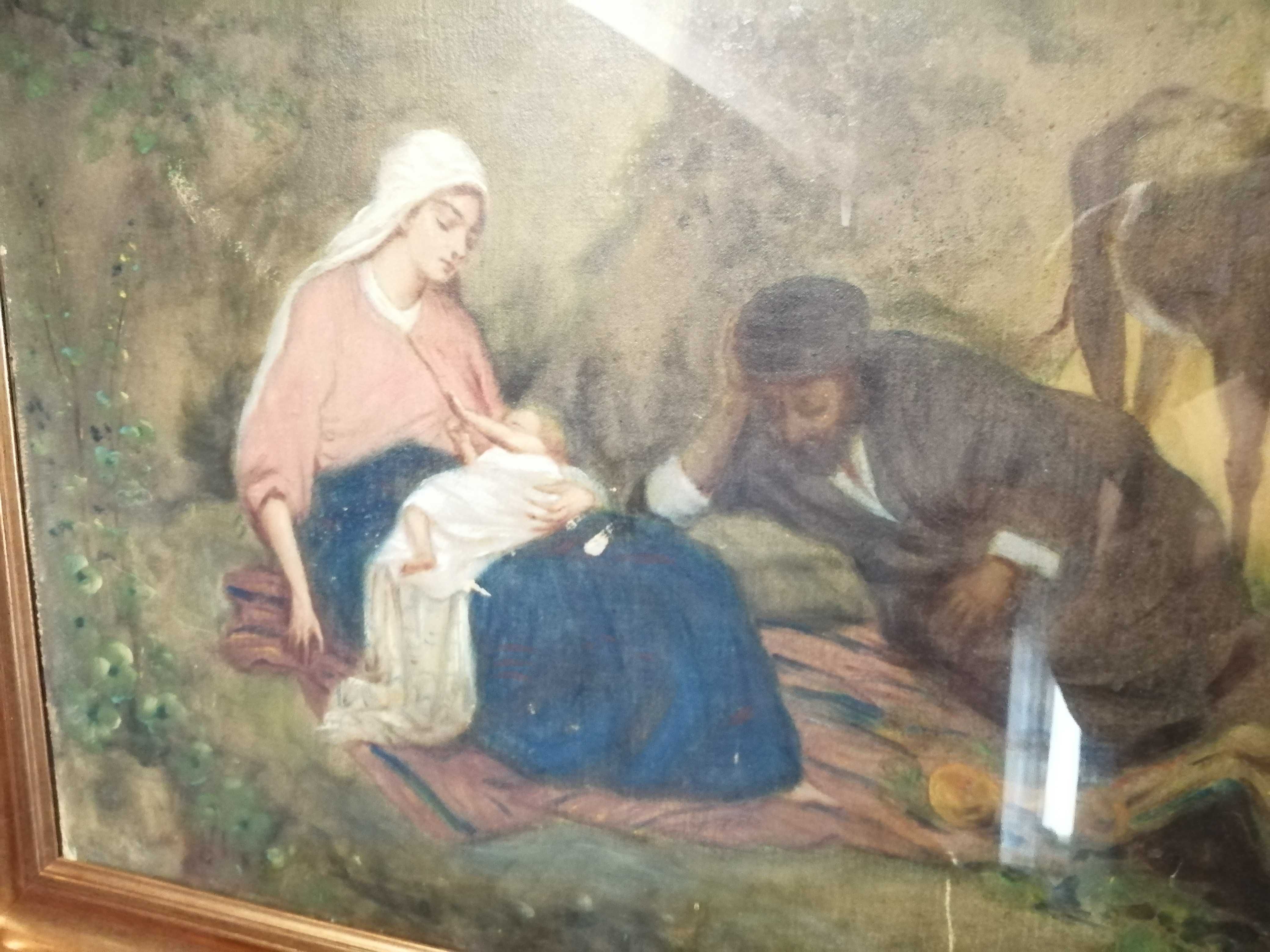 Tablou Cici Constantinescu - Tema religioasa, ulei pe panza, semnat