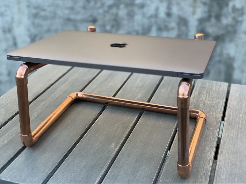 Suport Leptop din Cupru/Copper Pipe Laptop Stand