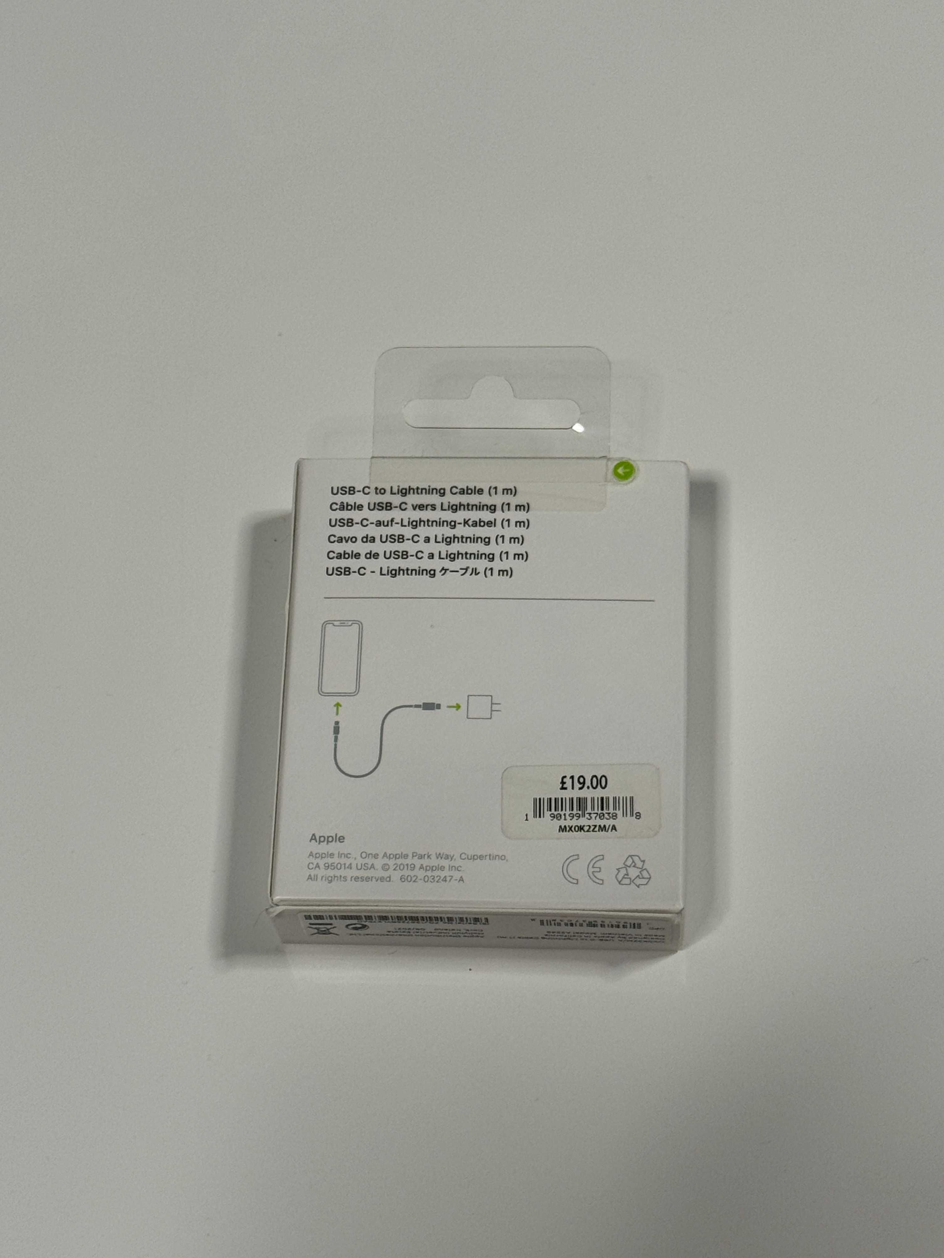 Cablu original Apple de la USB-C la Lightning (1m) - sigilat