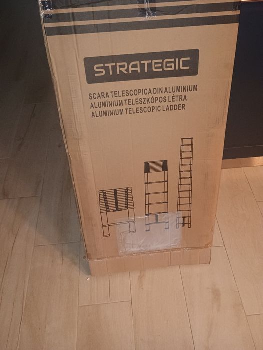 Scara Telescopica 3,8 m din Aluminiu Multifunctionala, Inaltime Regla