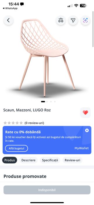 3 Scaune roz, mazzoni, bucatarie, terasa living!