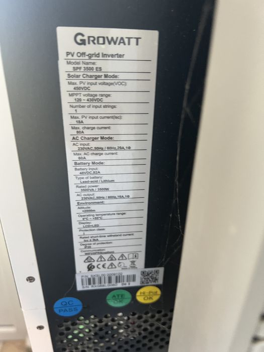 Invertor solar Growatt SPF 3500 ES – 3,5 kW