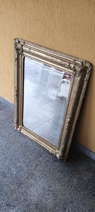 Oglinda veche din Cristal, cu Rama din Lemn!