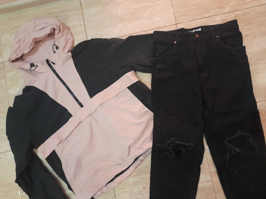 Мъжки лот дънки за и ветровка