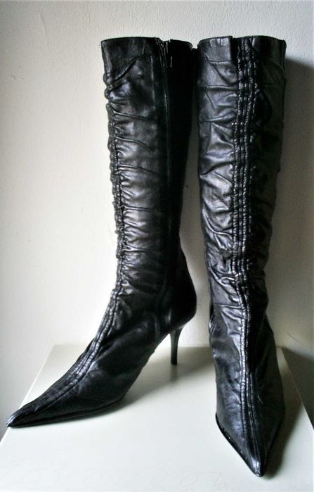 Fustă din stofă de lână+cașmir 100% natural NEGRU cu dungi MARO