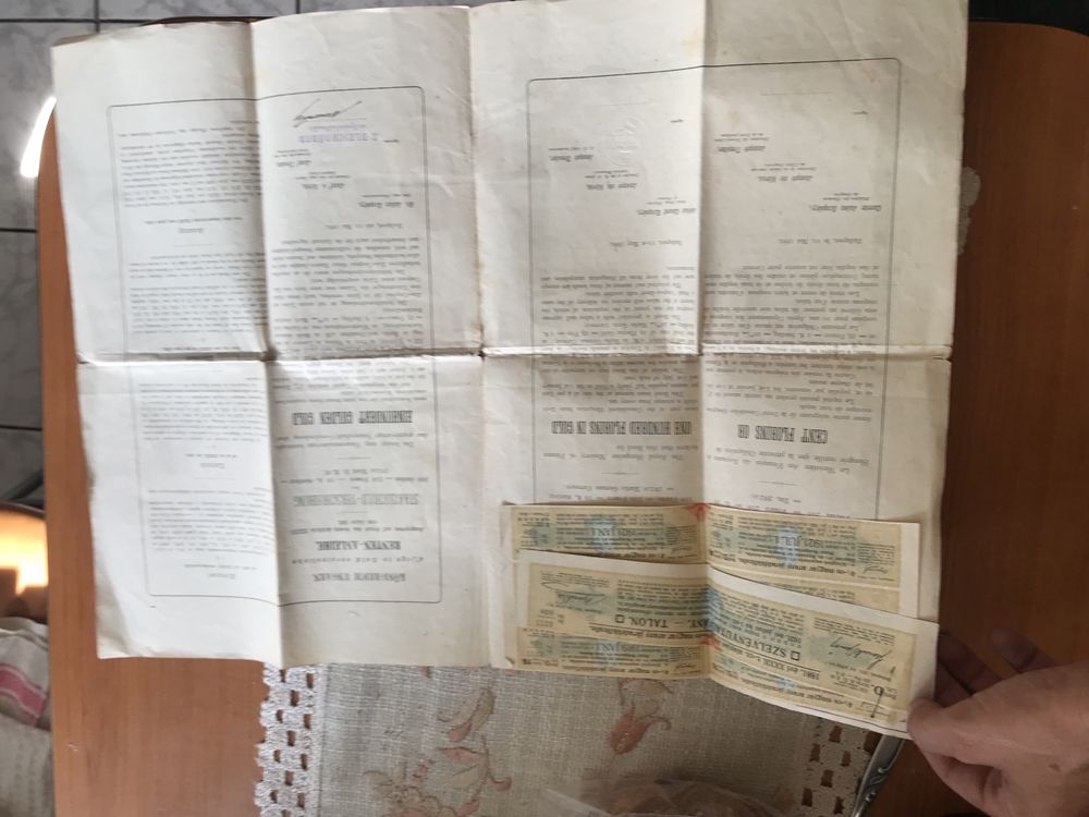 Document vechi maghiar ww1