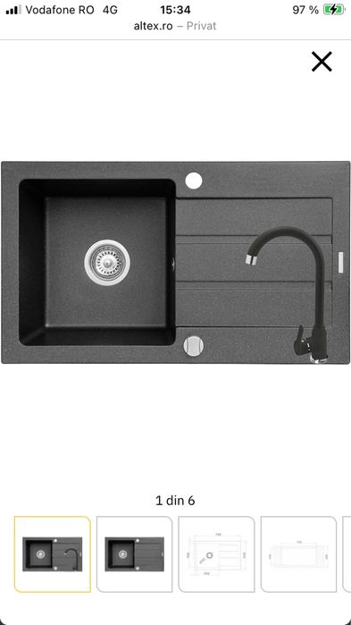 Pachet chiuveta Pyramis Alexia Aniversare Premium