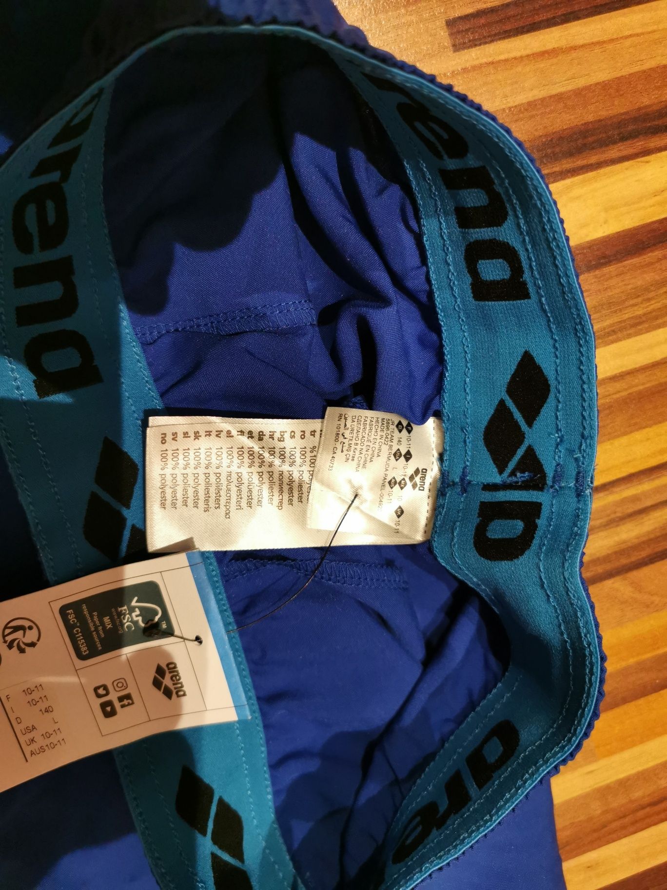 Pantaloni scurti Arena panel royal blue