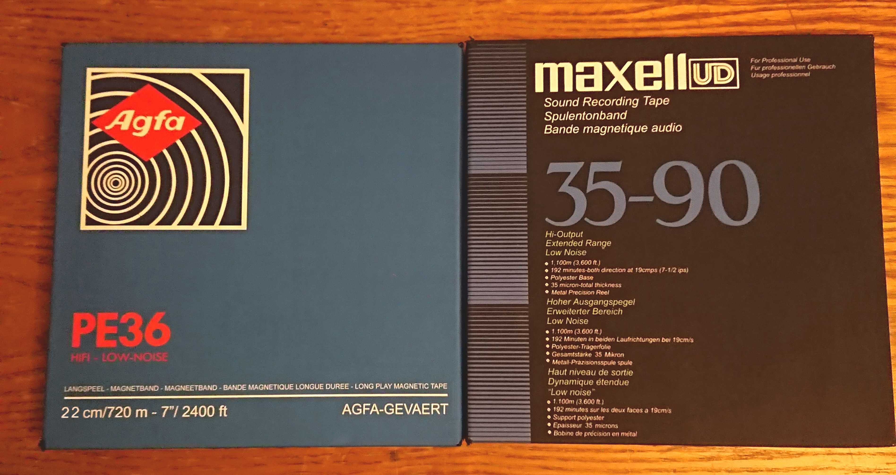 Cutii Scotch, TDK, Maxell, SONY, BASF, AGFA – rola magnetofon 22 cm