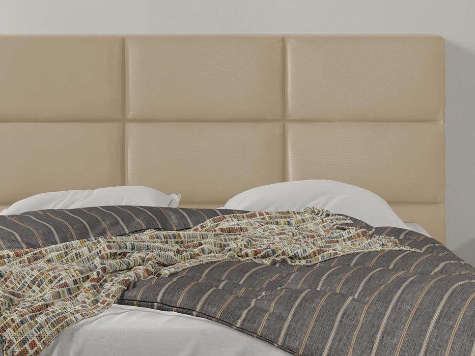 Pat tapitat Cico fix 170 x 114 C1 din piele/stofa Crem Nube 4