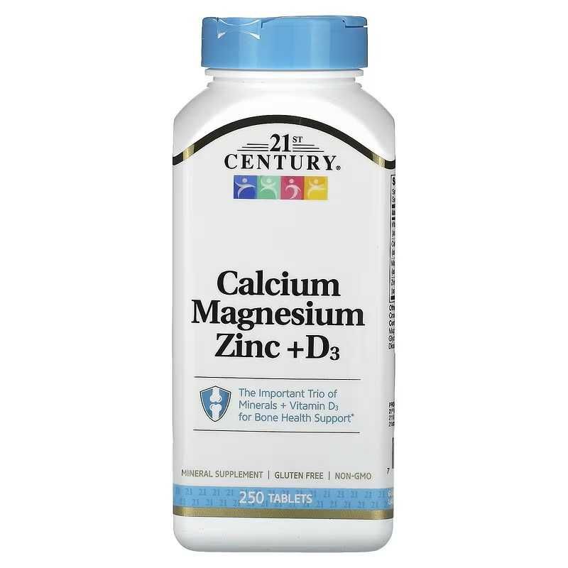 21st Century Кальций магний цинк D3 Calcium Magnesium Zinc Калций