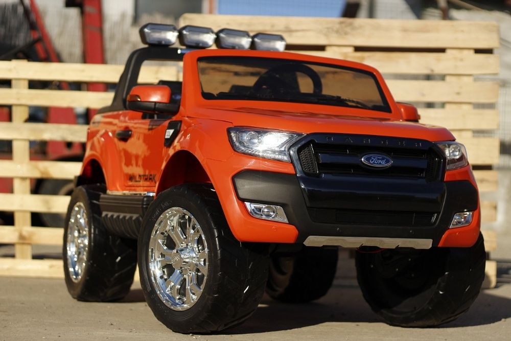 Masinuta electrica pentru 2 copii Ford Ranger 4x4 cu BT, NOUA #Orange