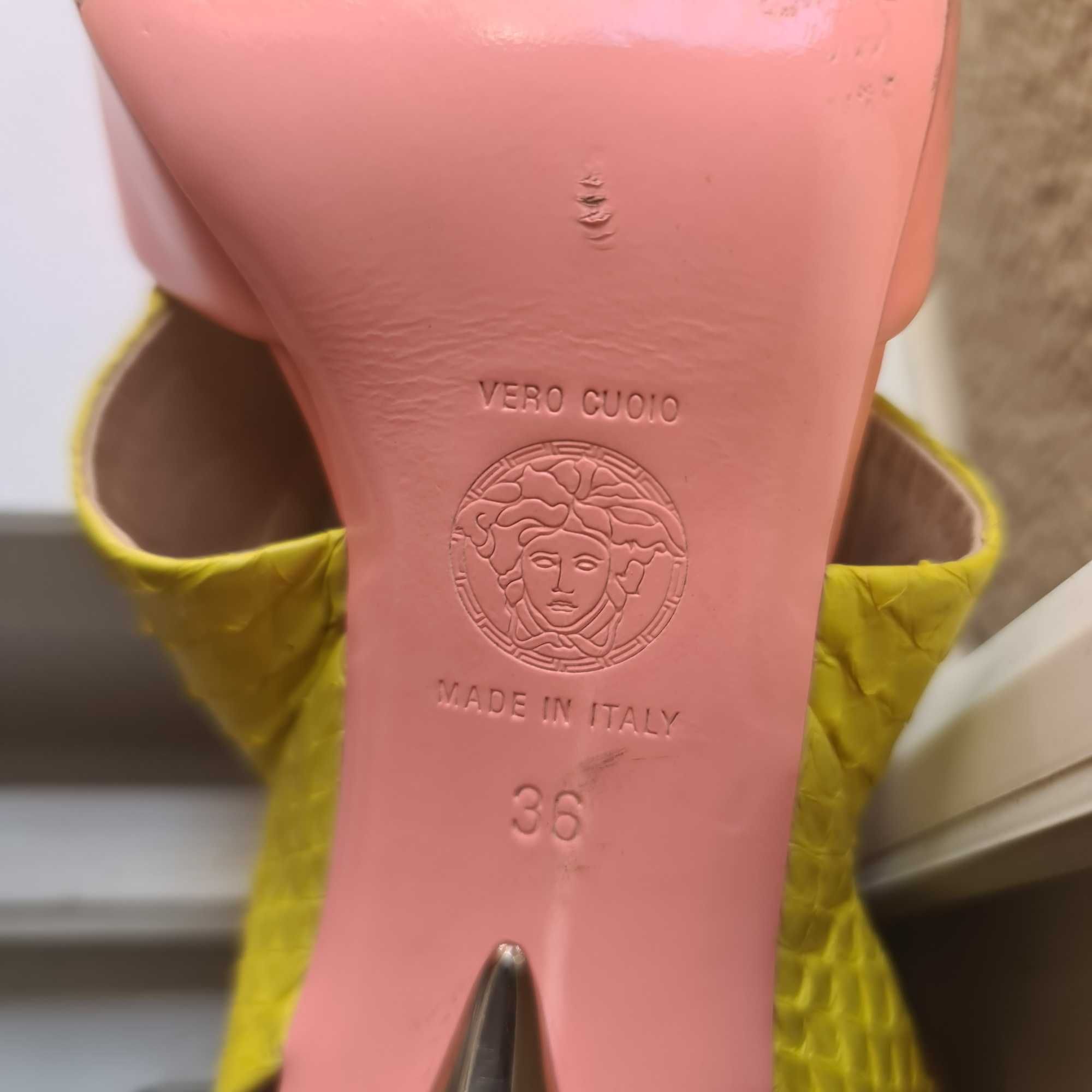 Луксозни дамски обувки- VERSACE- 100% кожа/има и крокодилска кожа/