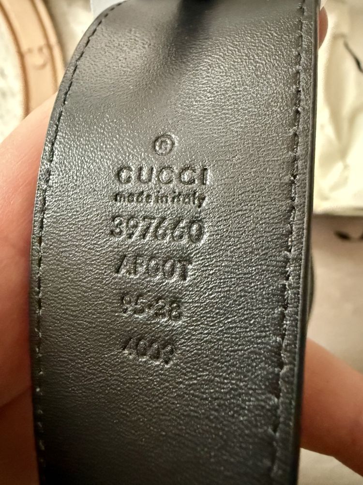 Колан GUCCI ЕСТЕСТВЕНА КОЖА - Дължина 95см