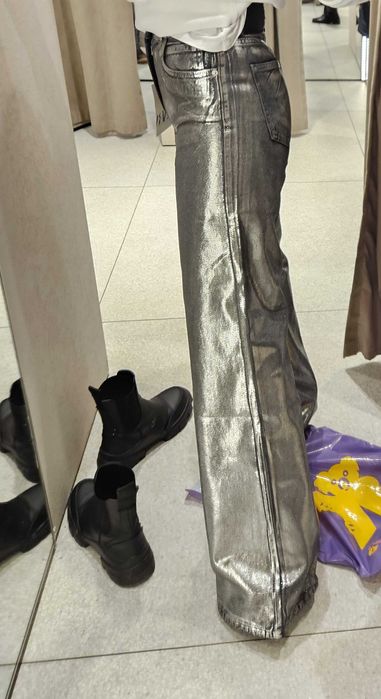 Метализирани дънки Zara + подарък