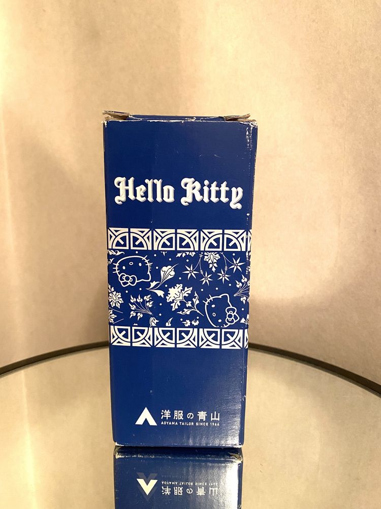Коллекционный бокал синее стекло  Hello Kitty