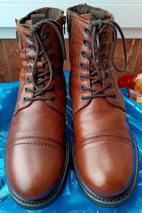 Botine din piele naturală JACK & JONES mărimea 44