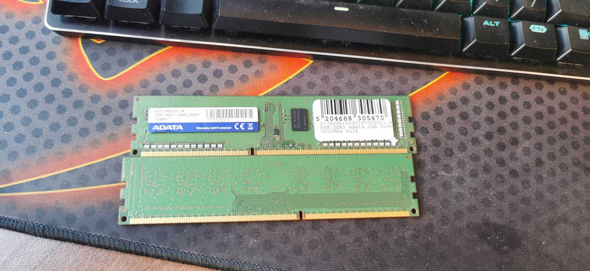 Продавам RAM памет ADATA 2 GB 1600 mhz