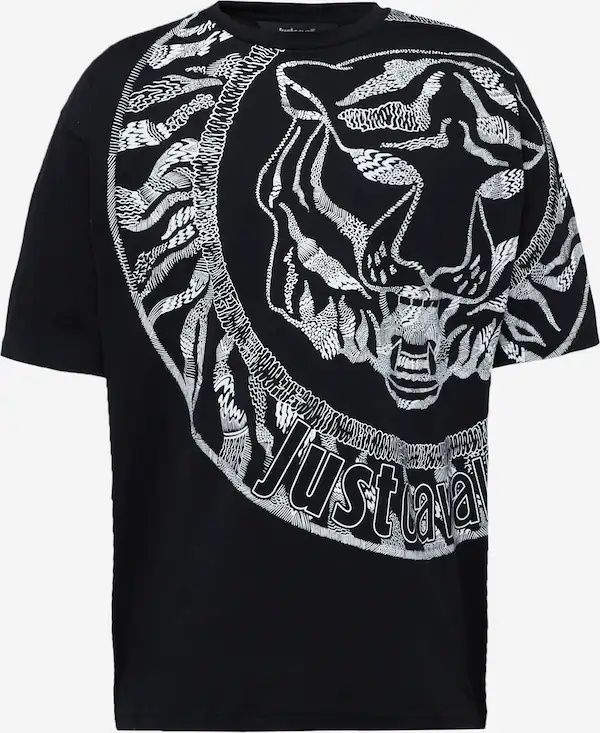 Мъжка тениска Just Cavalli graphic - print cotton T-shirt размер  L