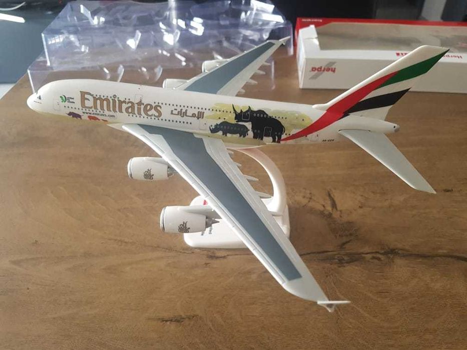 Macheta avion Emirates A380 Wildlife | Decoratie | Perfect pt cadou