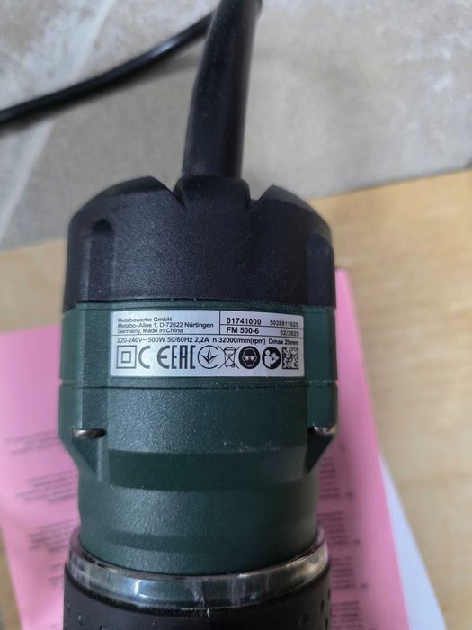 Metabo FM 500-6 - Masina de frezat, 500 W, 6 mm