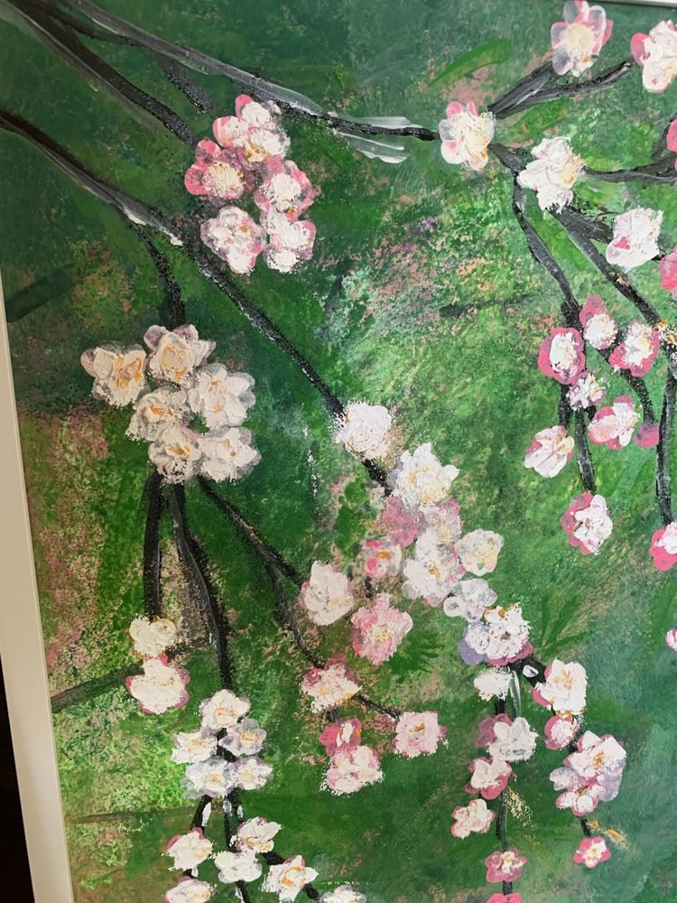 Картина с цветя, маслени бои.