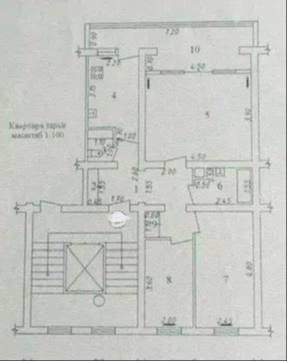 Космонавт 2ком/3/4 меб+тех ЕВРО 2/6-балкон 52квм