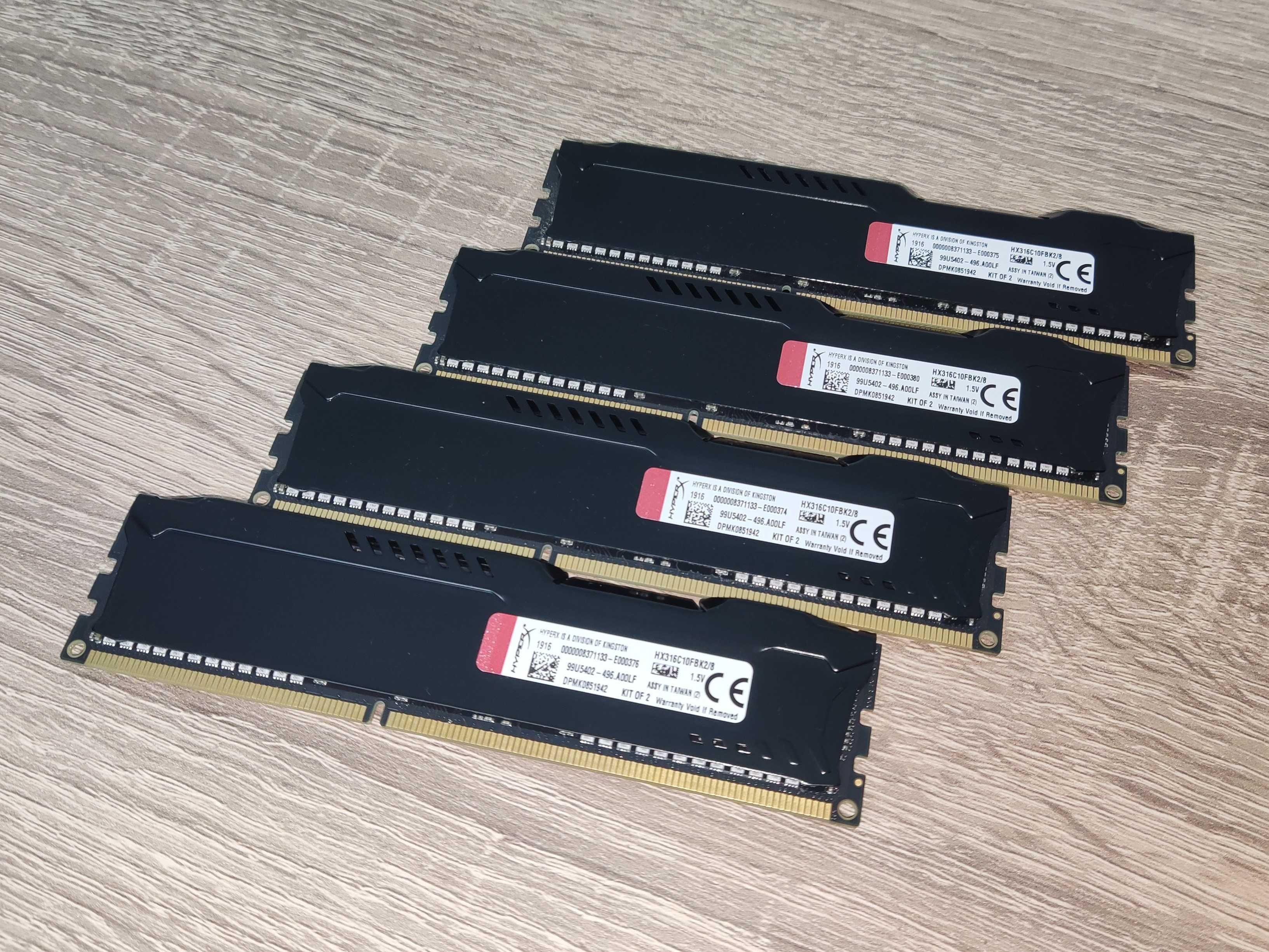 16 Gb ( 4 x 4 Gb ) RAM Kingston HYPER X FURY DDR3 1600 Mhz