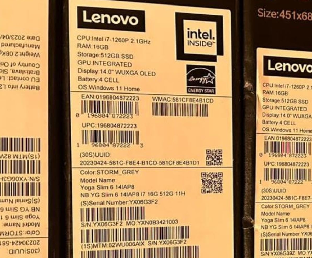 Lenovo Yoga Slim 6 14" WUXGA Intel i7-1260P 16GB LPDDR5-512GB SIGILAT