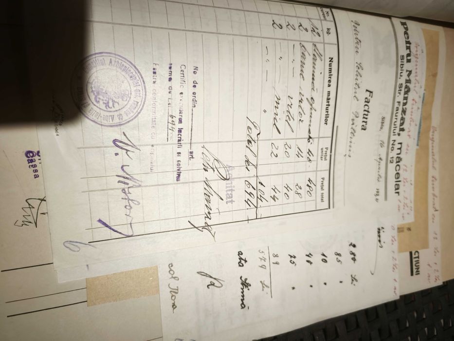 Dosar cheltuieli intretinere schituri Jud Sibiu 1934