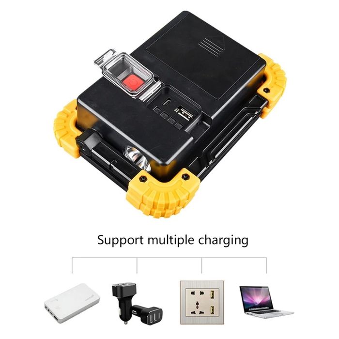 Proiector Portabil LED 20W Cu Acumulatori, Lanterna , Power Bank