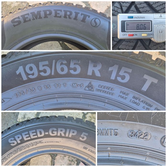 O bucată 195/65 R15 M+S iarnă - Semperit