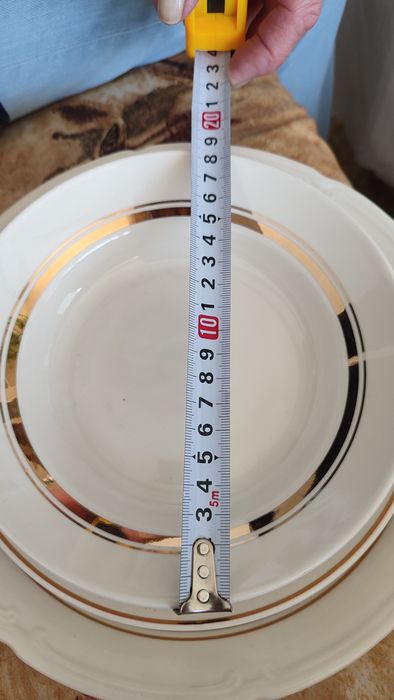 Порецланови чинии за хранене със златен кант